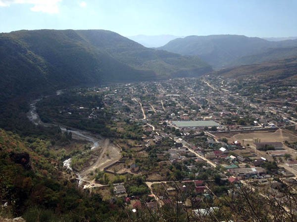 Село Маджалис Кайтагского района. Вид сверху 